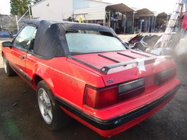 1989 FORD MUSTANG LX RED CONV 2.3L AT F18051
